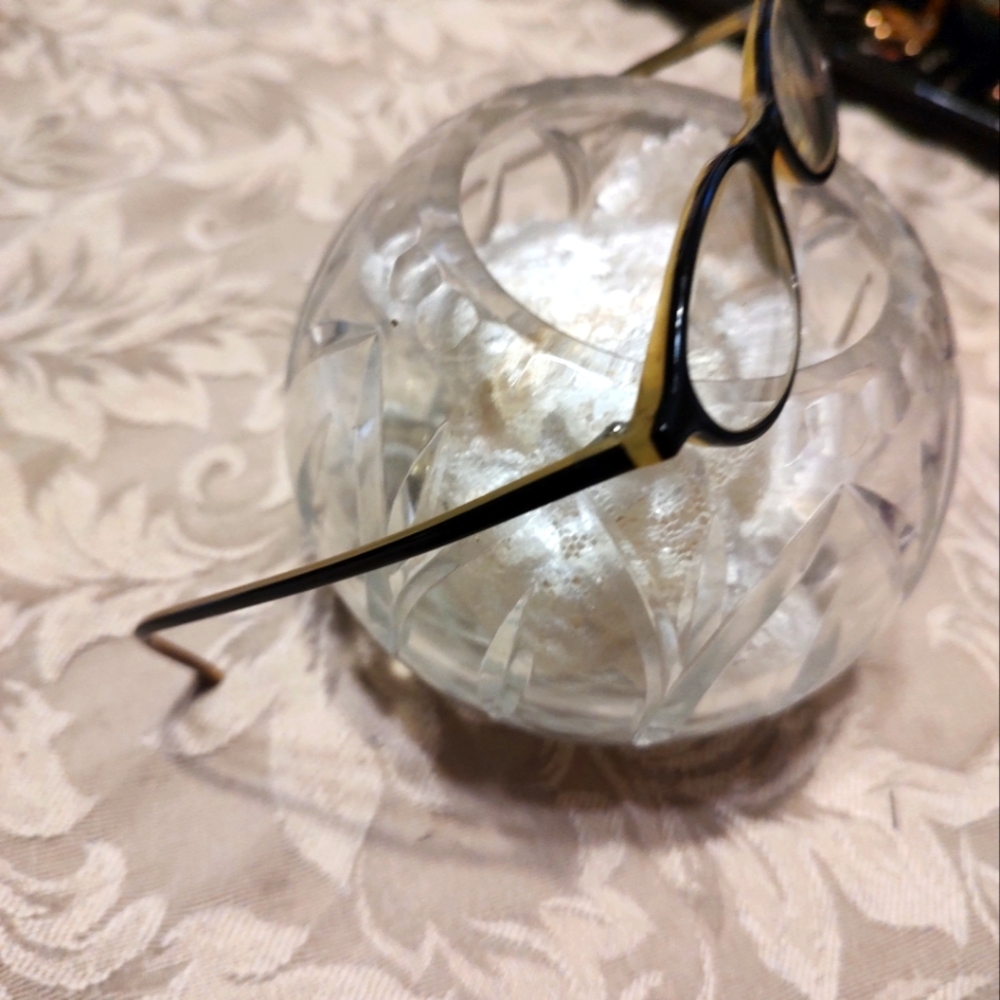 👓 Classic 90's Italian Made Black & Caramel Prescription Eyeglasses - Picture 8 of 16